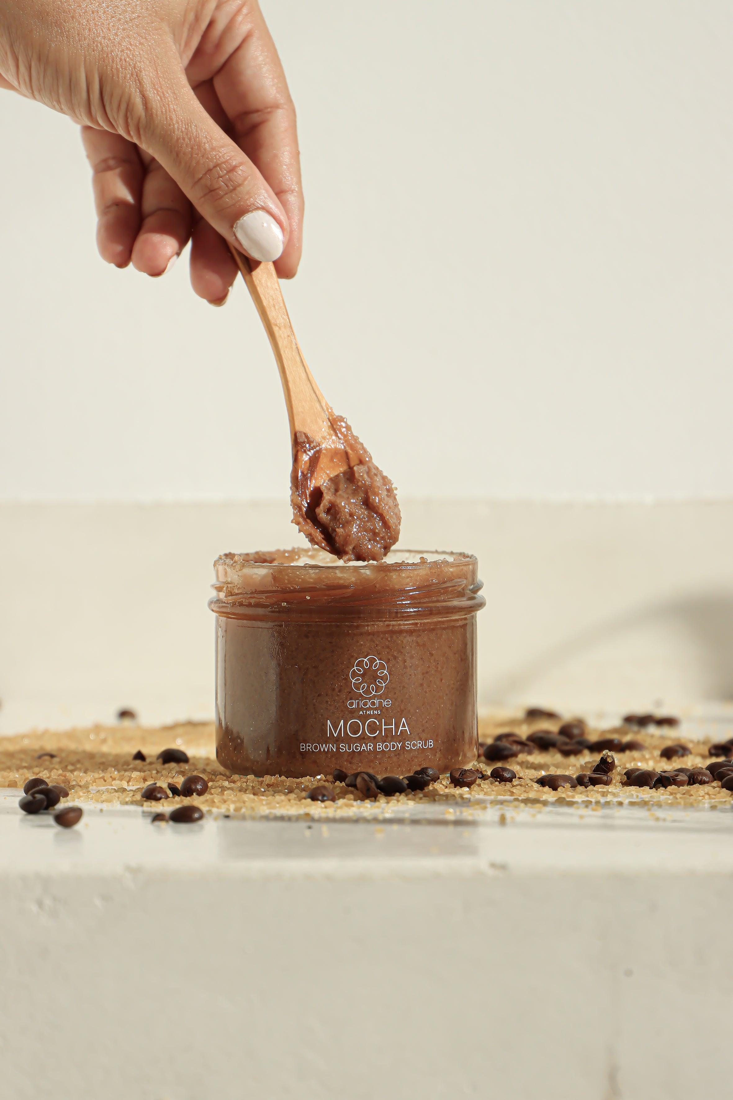 Mocha Brown Sugar Body Scrub front side.